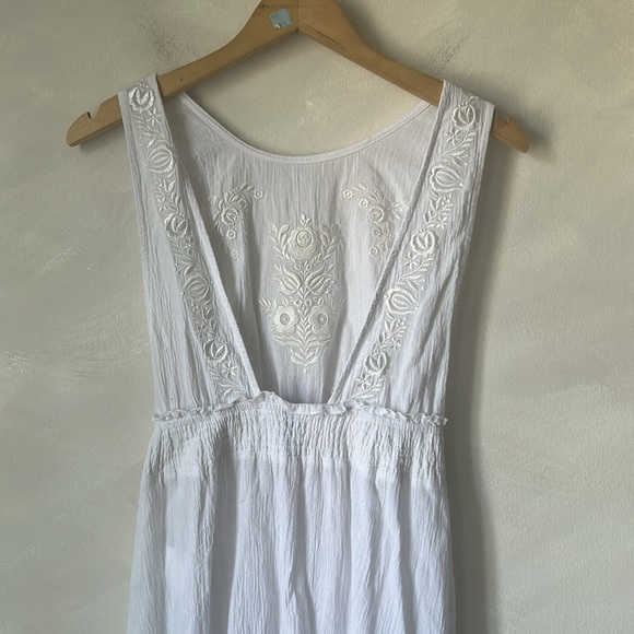 Minkpink maxi white embroidered dress coverup boho beach bridal vacation size s - Picture 8 of 10